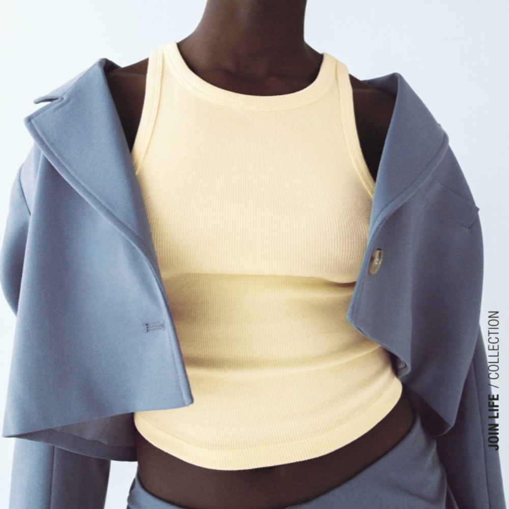Zara light yellow tank top
